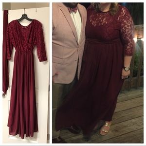 Burgundy Gown - Maternity or Plus Size